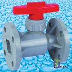 FRPP PVDF CPVC UPVC PP-H Flange Ball Valve