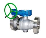 API6d Wcb Trunnion Mounted Flange Ball Valve Worm Gear