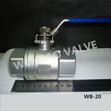 DIN Two Piece Stainless Steel Ball Valve with Locking Handle