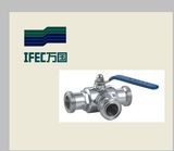 Sanitary Three Ways Ball Valve (IFEC-SV100001)