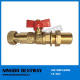 Male Thread Water Meter Brass Extension Ball Valve