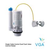 Dual Flush Valve with Push Button Cable Control Toilet Replacements Ov210+Pb302