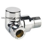 CE Certificated Quality Chromed Brass Angle Radiator Valve (AV3095)