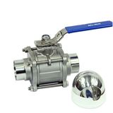 Stainless Steel 3PC Ball Valve Sanitary Welded