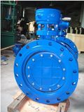 BS En593 Resilient Seated Flanged Double Eccentric Butterfly Valve with Gearbox and Handwheel