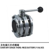 Sanitary Grade Three-Piece Butterfly Valve