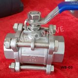 Buy 3-Piece Cast Steel Manual Ball Valve 11/4