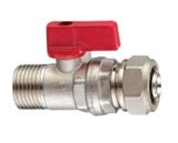 Full Flow Aperture Threaded Brass Male Ball Valves (Copper) Te-01