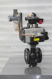 Wcb Body V-Notch Pneumatic Ball Valve, V-Port Pneumatic Ball Valve