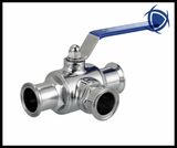 Sanitary 3 Way Tee-Type Ball Valve (CTV8003)