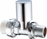 Straight Brass Radiator Valves, Brass Handle Chrome (DZR-06)