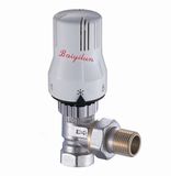 Automatic Angled Brass 15mm Thermostatic Radiator Valve