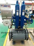 3PC RF Flanged Pneumatic Operated Trunnion Mounted Ball Valve