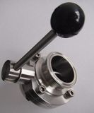 Sanitary Manual Butterfly Valve with Welding/Clamped/Threaded End