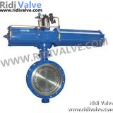 API Pneumatic Operated Flanged Butterfly Valve