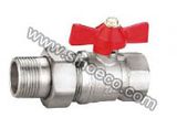 Nickel Plating Reduced Male Butterfly Forged Brass Ball Valve