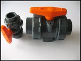 PVC Double Union Ball Valve for Water Treatment with Size Dn15 (1/2