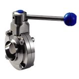 Sanitary Stainless Steel Butt Welded Butterfly Valve