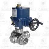 Sanitary Grade Tri-Clamp 3-Way Ball Valve