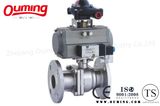 2PC Flanged Pneumatic Ball Valve