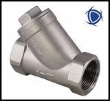 Sanitary Y Type Slanting Spring Threaded Union Check Valve