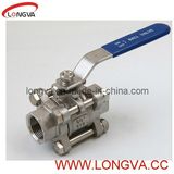 Sanitary Stainless Steel Threaded Three-Pieces Ball Valve