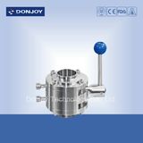 Manual Double Seat Butterfly Valve Mixing Proof