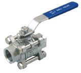 3PC Threaded Stainless Steel Ball Valve