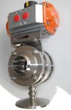 Welding Sanitary Stainless Steel Butterfly Valve with Actuator