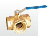 (A) T Type Port Brass Three Way Ball Valve