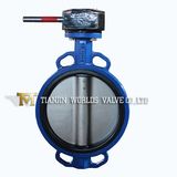 JIS10k Handle Wheel Stainless Steel Wafer Butterfly Valve Dn250