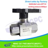 586bar 8500psi Hydraulic NPT1/2 Stainless Steel 304 High Pressure Manual Ball Valve