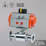 Stainless Steel Sanitary Ball Valve with Pneumatic Actuator