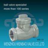 ANSI Low Pressure Female Threaded Stainless Steel Swing Check Valve