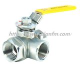 3-Way Threaded Ball Valve