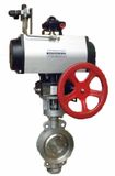 High Performance Butterfly Valve with Pneumatic Actuator and Manual Override