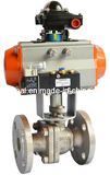 Electric / Pneumatic Ball Valve Switch (on-off) , Control Valve (4~20mA control) , Q641 Pneumatic on-off Ball Valve (with solenoid valve, limit switch)