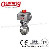 Sanitary Pneumatic Butterfly Valve with Thread End