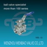 3PC Female Threaded Manual Ball Valve Stainless Steel 304 Dn50