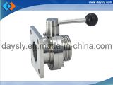 Sanitary Stainless Steel Flange/Threaded Butterfly Valve