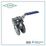 Stainless Steel Reduced Bore, 1PC Wafer Flange Ball Valve with ISO5211 Pn16