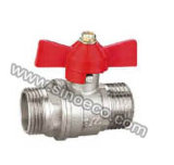 Nickel Plating Bouble Male Forged Brass Ball Valve