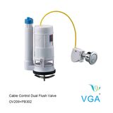 Dual Flush Valve with Cable Control Toilet Accessories Ov209+Pb302