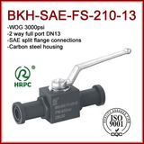 Hydraulic Oil High Pressure 3000psi 2 Way Full Port SAE Flanged Ball Valve Dn13