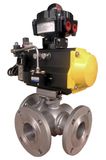 Ss 3-Way Ball Valves with Pneumatic Actuator