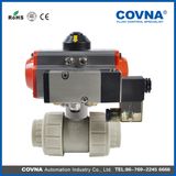 Polypropylene PP Union Pneumatic Ball Valve for Acid and Base