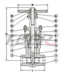 A105 Forged Global Valve (J41H -800LB)