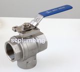 Three-Way Ball Valve with Mounting Pad