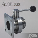 Stainless Steel Sanitary Flange Male Ends Butterfly Valve