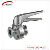 Multi-Position Stainless Steel Handle Clamped Butterfly Valve